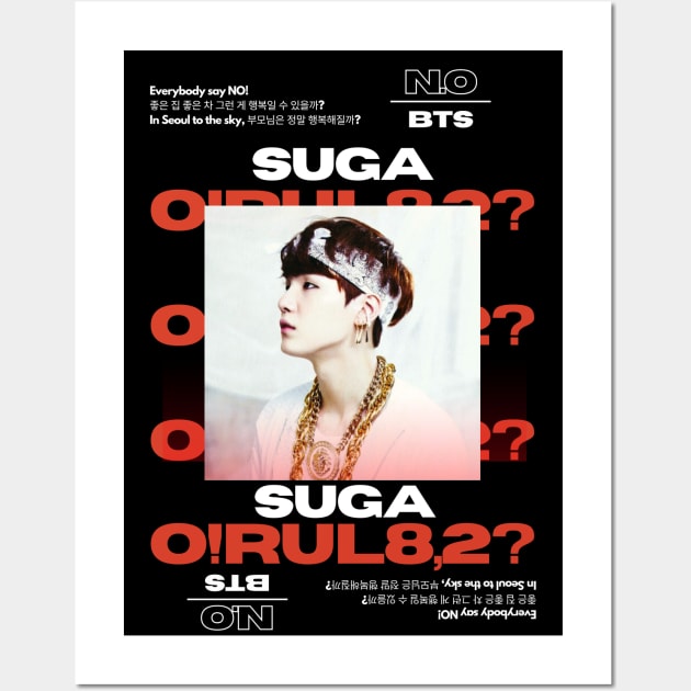 BTS: Suga N.O Wall Art by TheMochiLife